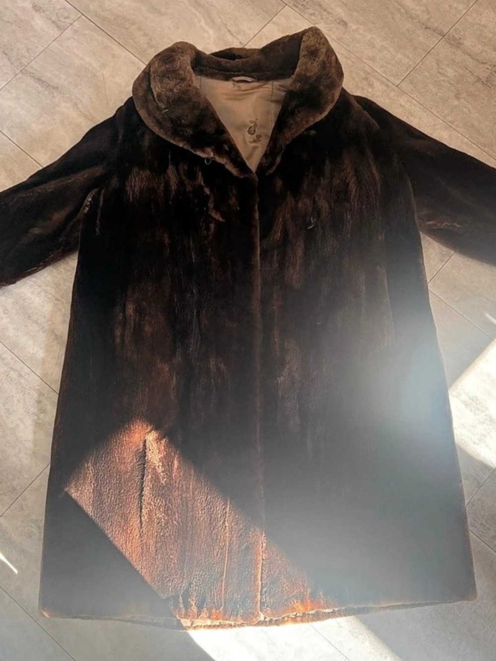 Sheared beaver fur jacket